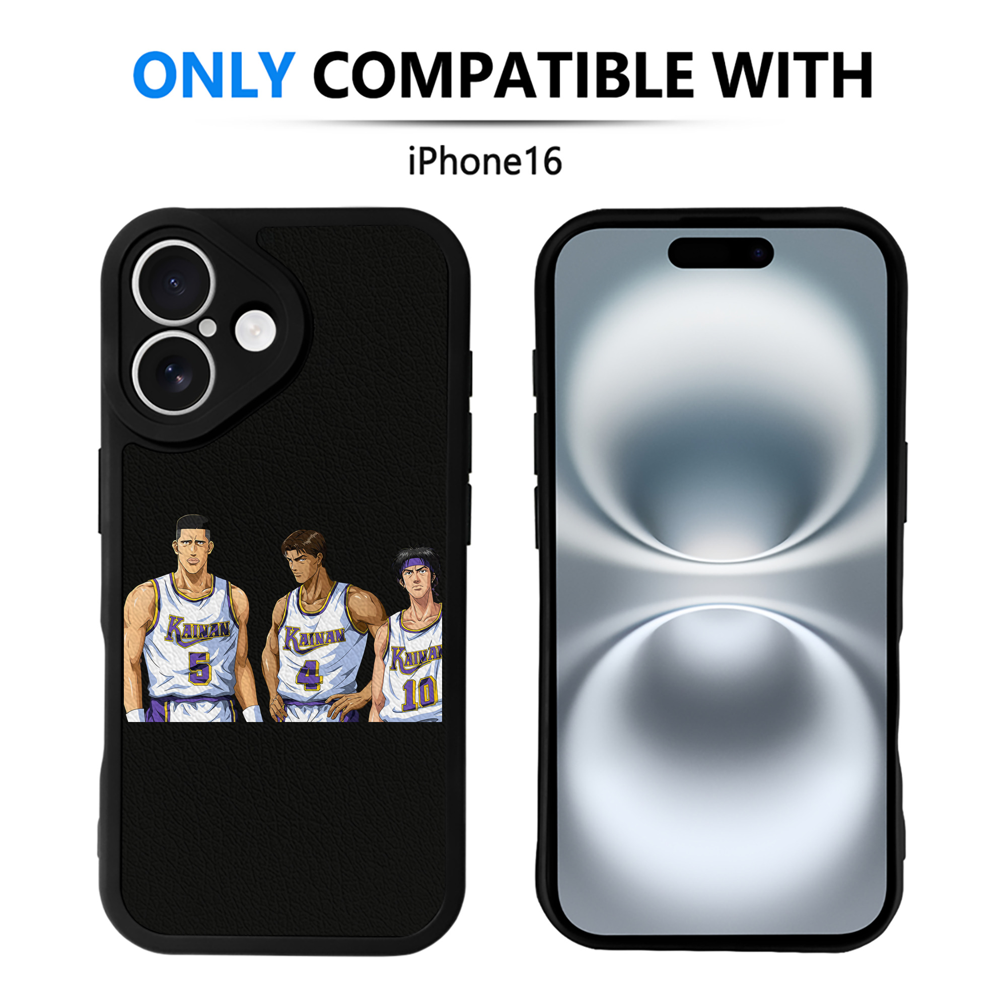 （画像用） SLAM DUNK／スラムダンク 【iPhone 16シリーズ対応】シリコンスマホケース（レザー調） 材質：シリコン